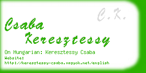 csaba keresztessy business card